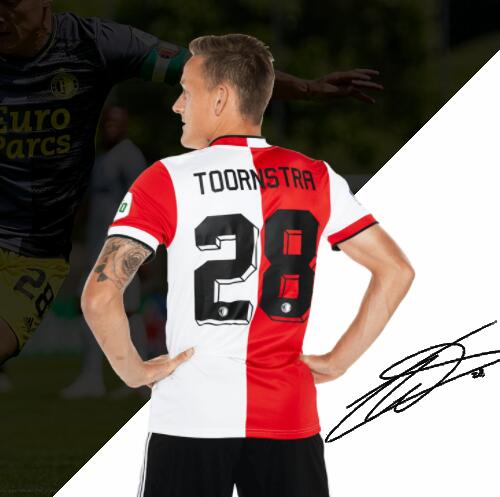 2021/22 Feyenoord Home Kit Soccer Jersey with Toornstra 28 printing